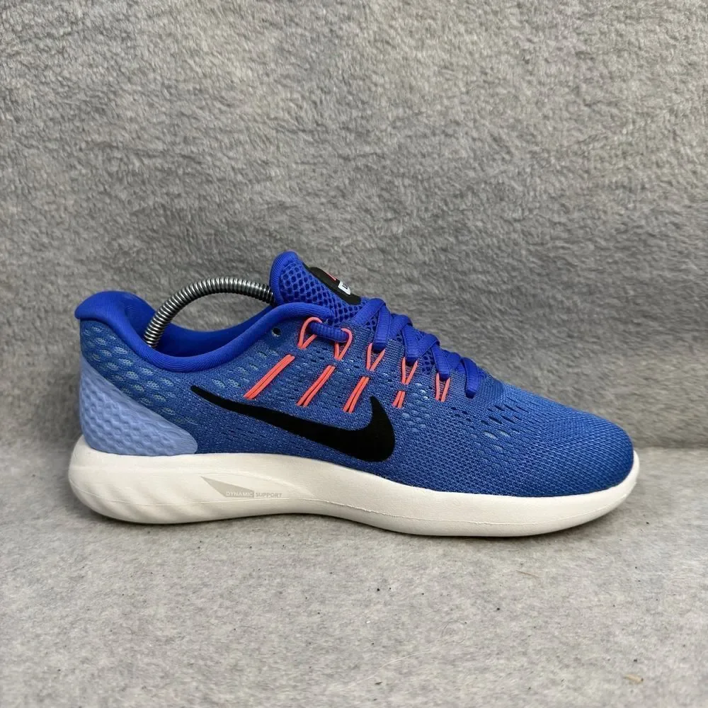 Nike Lunarglide 8 Womens Shoes Size 7.5 Blue & White Running Sneakers AA8677-406